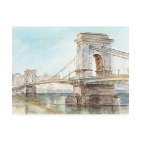 Ethan Harper 'Iconic Watercolor Bridge I' Canvas Art,35x47